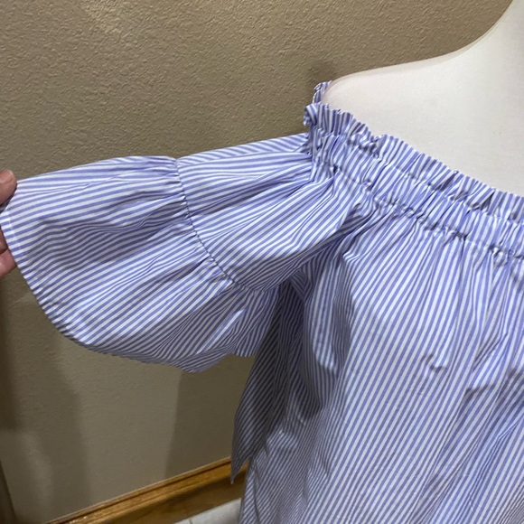 NWT KATE SPADE Women's Broome Street Stripe Off The Shoulder Top size S - Picture 10 of 10